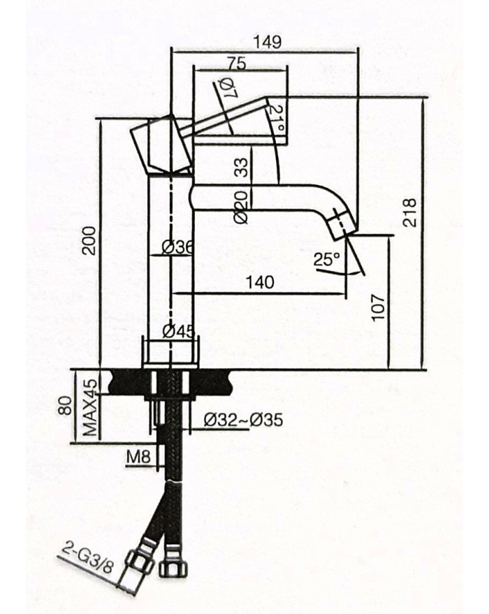 Grifo Lavabo Monza IMEX
