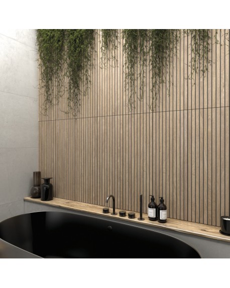 Azulejo Pasta Blanca Forma Wood Camel 30x90 ALELUIA