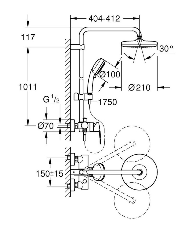 Columna de Ducha Tempesta Cosmopolitan System 210 GROHE