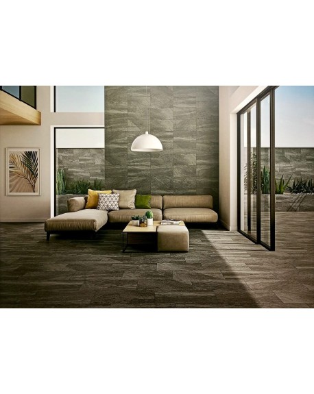 Suelo Porcelánico Petra Antracita C3 Antideslizante 30X60 LITICA