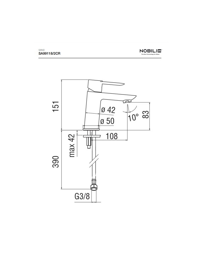 Grifo Lavabo Sand NOBILI