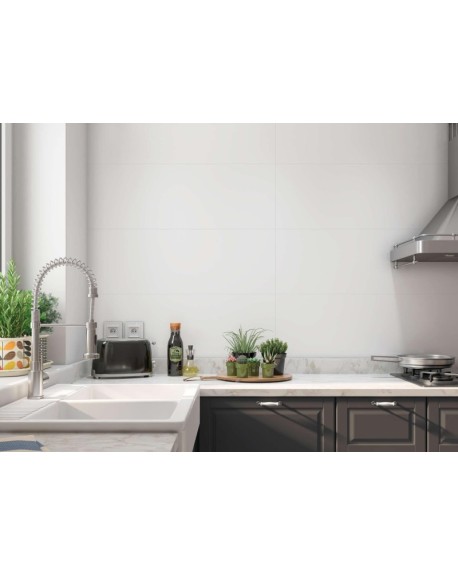 Azulejo Pasta Blanca Blanco Brillo Rectificado 30x60 POCHICHE