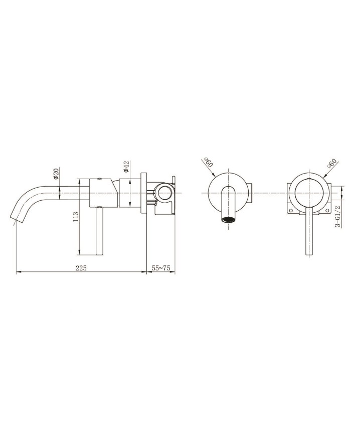 Grifo Lavabo Empotrado Monza IMEX