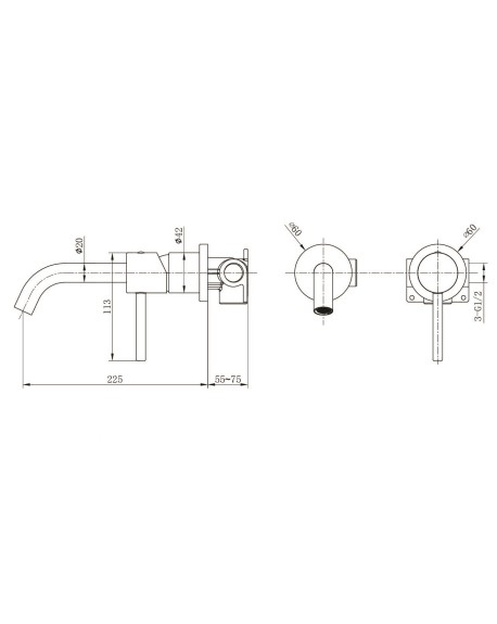 Grifo Lavabo Empotrado Monza IMEX