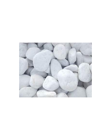 Piedra Canto Rodado Blanco 20/40 en saco