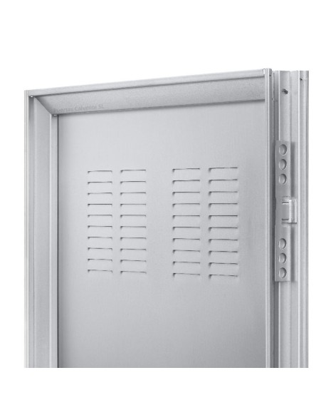 Puerta Galvanizada con Rejilla 80x200 Derecha