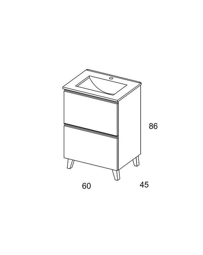 Mueble de Baño Granada 2C Suelo VISOBATH