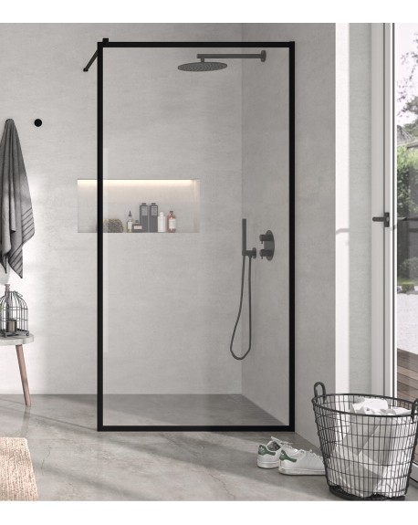Mampara Panel  Fijo de Ducha Fresh Decorado Perimetral KASSANDRA