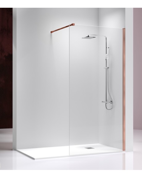 Mampara Panel Fijo de Ducha Fresh Oro Rosa KASSANDRA