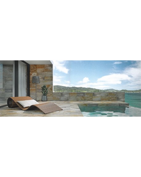 Suelo Porcelánico Pizarra Beige C3 Antideslizante 30x60 LITICA