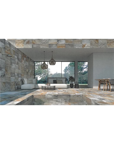 Suelo Porcelánico Pizarra Gris C3 Antideslizante 30x60 LITICA