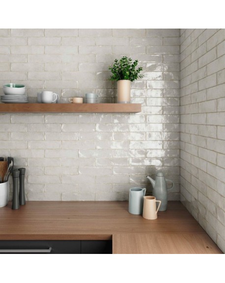 Azulejo Pasta Blanca Crackle 7,5x30 MAYOLICA