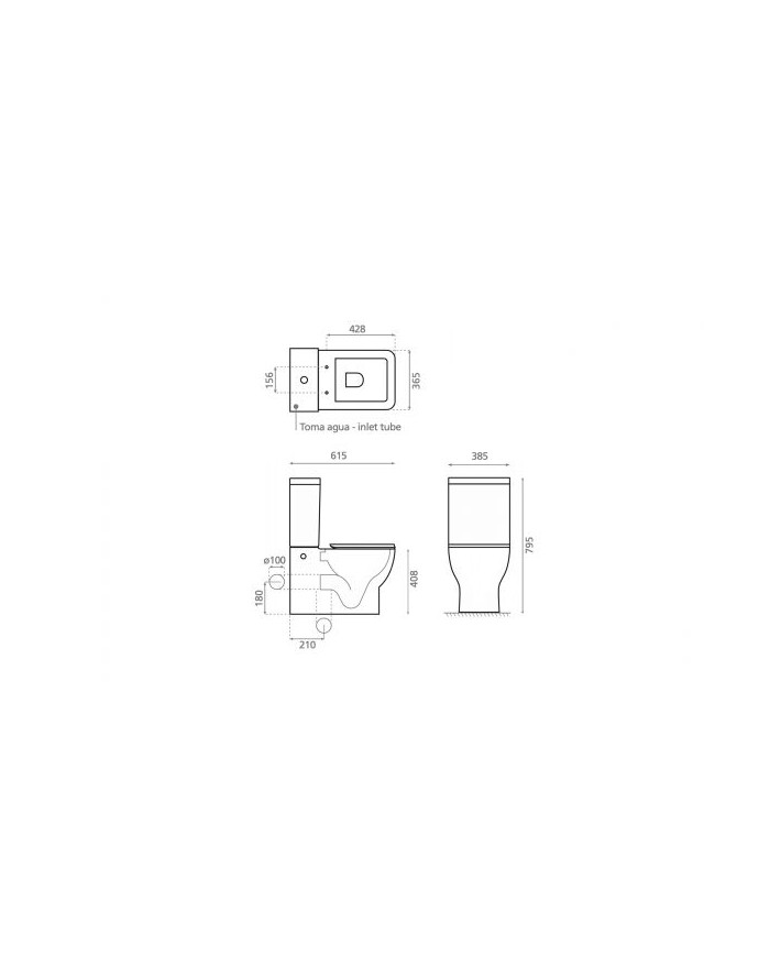 Inodoro Canberra Rimless BATHCO