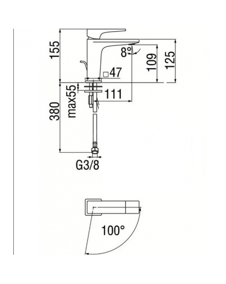 Grifo Lavabo Seven NOBILI